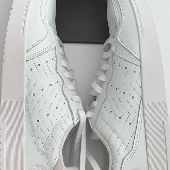 ADIDAS Supercourt Leather Sneakers Cloud White Lilac Tennis Athletic Size 10 - Picture 13 of 16